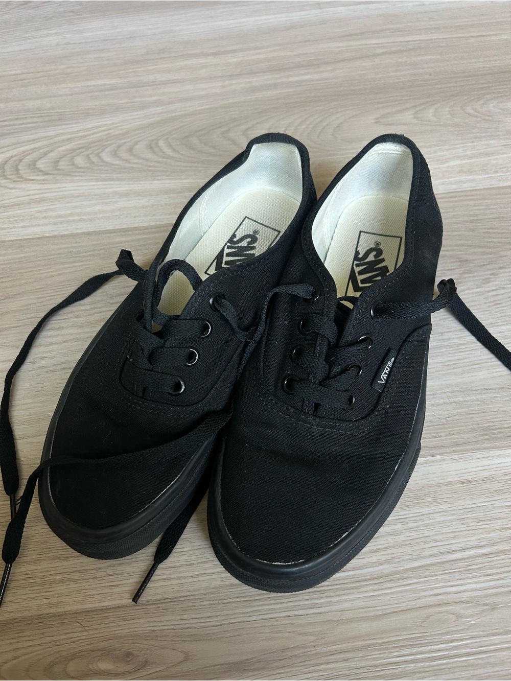 Vans Black Low-Top Canvas Sneakers
